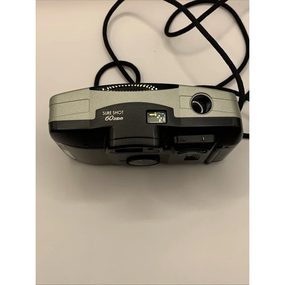 Canon Sure Shot 60 Zoom Date 35mm Film Camera 38-60mm 1995 Tamrac Strap Untested